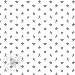Puuvillakangas Petit stars white/grey