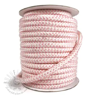 Polyesterinyöri punottu ZIG ZAG light rose