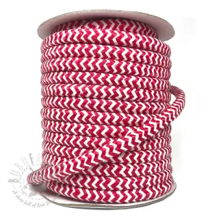 Polyesterinyöri punottu ZIG ZAG red