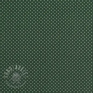 Puuvillakangas Petit dots dark green