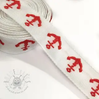 Nauha Anchor white/red