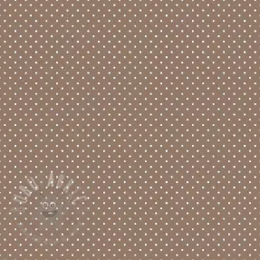 Puuvillakangas Petit dots taupe