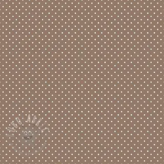 Puuvillakangas Petit dots taupe
