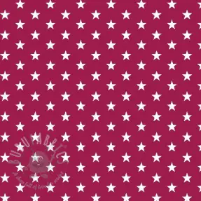 Puuvillakangas Petit stars cerise