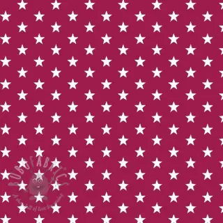 Puuvillakangas Petit stars cerise