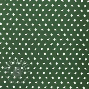 Puuvillakangas Petit stars dark green