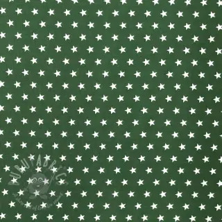Puuvillakangas Petit stars dark green