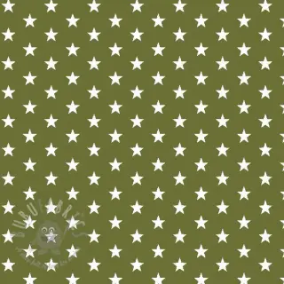 Puuvillakangas Petit stars green