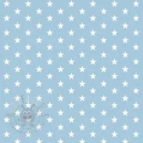 Puuvillakangas Petit stars light blue
