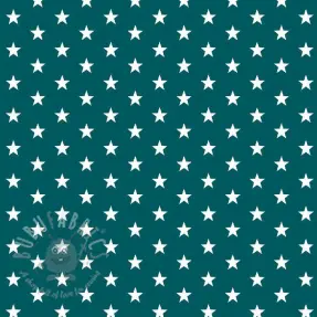 Puuvillakangas Petit stars petrol