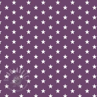Puuvillakangas Petit stars purple