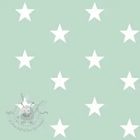 Puuvillakangas Stars mint