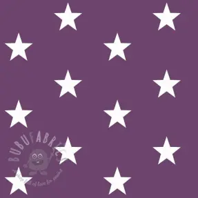 Puuvillakangas Stars purple