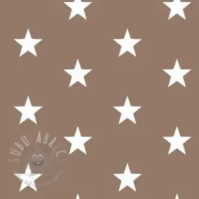 Puuvillakangas Stars taupe