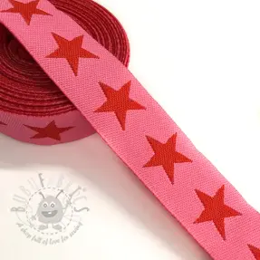 Nauha Stars pink/red