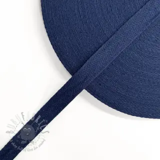 Köpernauha puuvilla 15 mm dark blue