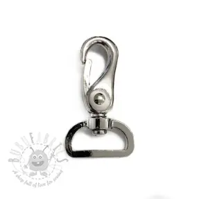 Metallikarbiinihaka 25 mm silver