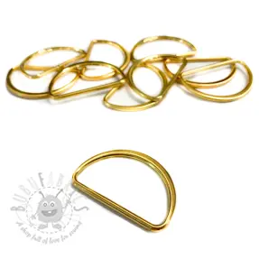 Puolirengas 25 mm gold