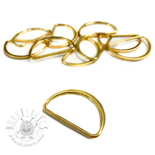 Puolirengas 25 mm gold