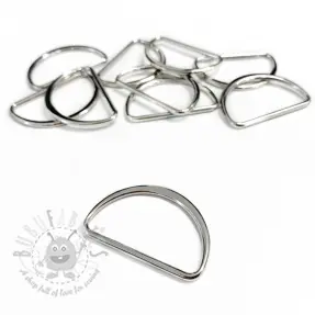 Puolirengas 40 mm silver