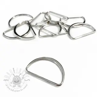 Puolirengas 40 mm silver