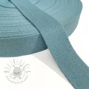 Puuvillahihnanauha 4 cm steel blue