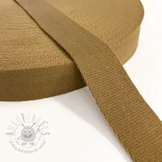 Puuvillahihnanauha 4 cm brown