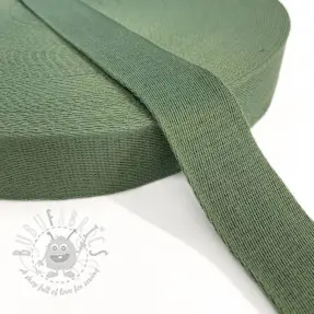 Puuvillahihnanauha 4 cm old green