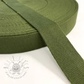 Puuvillahihnanauha 4 cm olive green