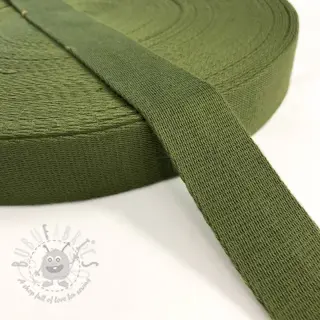 Puuvillahihnanauha 4 cm olive green