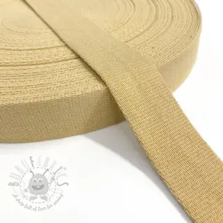 Puuvillahihnanauha 4 cm light yellow