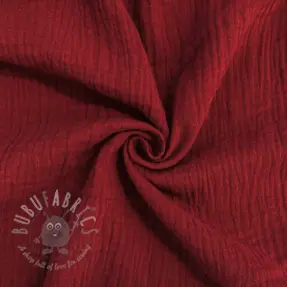 Kaksinkertainen harsokangas/musliini bordeaux ORGANIC