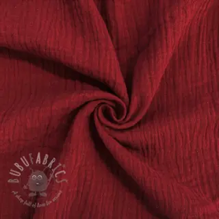 Kaksinkertainen harsokangas/musliini bordeaux ORGANIC