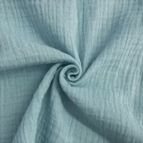Dvojitá gázovina/mušelín teal ORGANIC