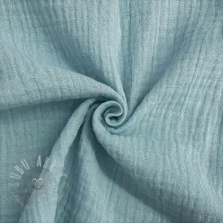 Kaksinkertainen harsokangas/musliini teal ORGANIC