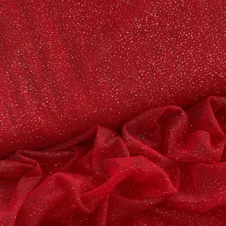 Tyl na TUTU ROYAL SPARKLE red silver