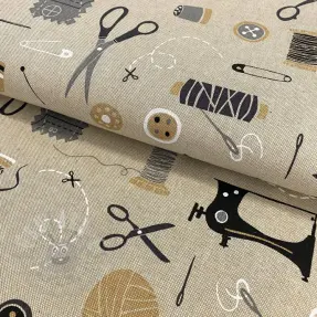 Sisustuskangas Linenlook Sewing atelier
