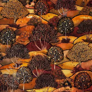 Sisustuskangas Forest hill autumn digital print