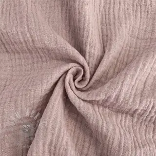 Kaksinkertainen harsokangas/musliini old rose