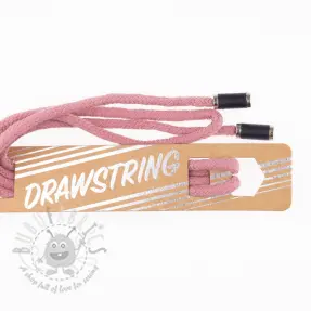 Nyöri huppuun päätykappaleilla 115 cm HEAD3 old pink