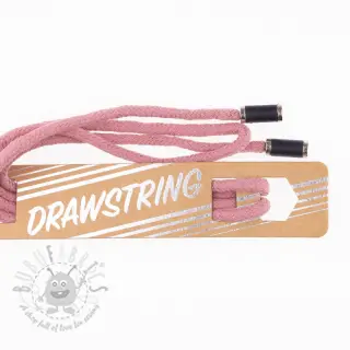 Nyöri huppuun päätykappaleilla 115 cm HEAD3 old pink
