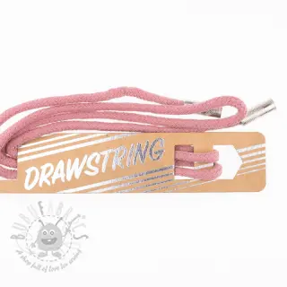 Nyöri huppuun päätykappaleilla 115 cm HEAD2 old pink