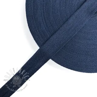 Köpernauha puuvilla 25 mm dark blue