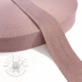Puuvillahihnanauha 4 cm washed pink