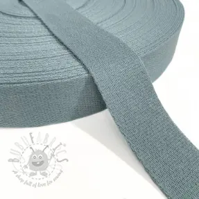 Puuvillahihnanauha 4 cm cloud blue