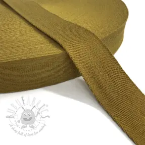 Puuvillahihnanauha 4 cm golden brown