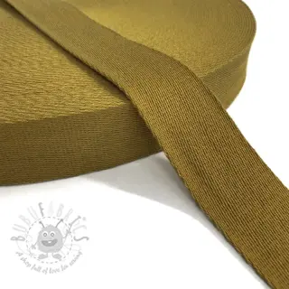 Puuvillahihnanauha 4 cm golden brown