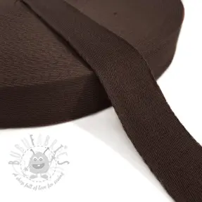Puuvillahihnanauha 4 cm dark mocha