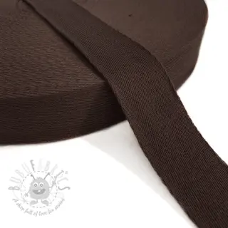 Puuvillahihnanauha 4 cm dark mocha