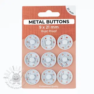 Painonappi METAL 21 mm off white